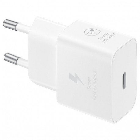 "Samsung Galaxy Power Adapter USB Type C 25W 1m White"