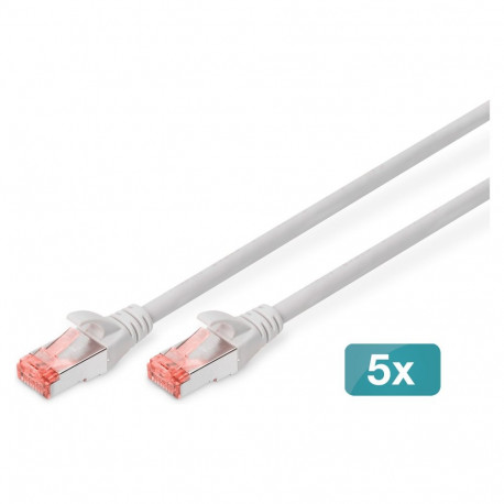 DIGITUS CAT 6 S/FTP patch-kaabel, 5 tk, 10m, hall