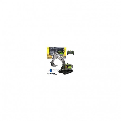 Huina roomikekskavaator 1:18, kaugjuhitav, roheline