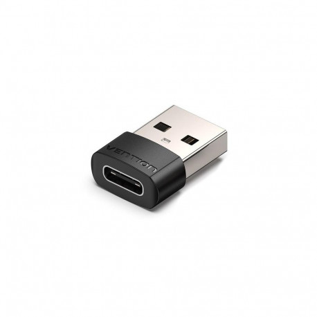 Vention USB 2.0 Male to USB-C Female Adapter Black PVC Type
