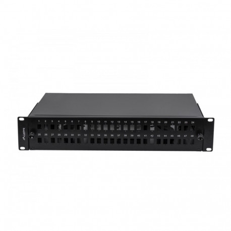 Fiber Optic Patch Panel 48XSC Simplex / 48XLC Duplex 19 inches 2U black + accessories