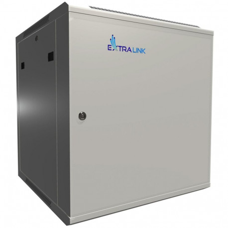 Extralink rackkapp 12U 600x600 ASP seinakinnitusega metalluksega, hall
