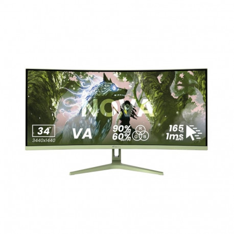 Arozzi Nova 34" Curved VA 165Hz - Forest Green