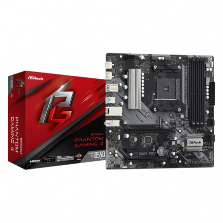 Asrock emaplaat B550M Phantom Gaming 4 AMD B550 Socket AM4 micro ATX