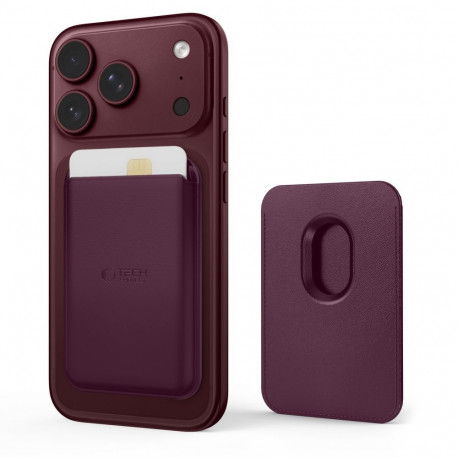 TECH-PROTECT CH01 MAGWALLET MAGSAFE UNIVERSAL MAGNETIC CARD HOLDER BURGUNDY