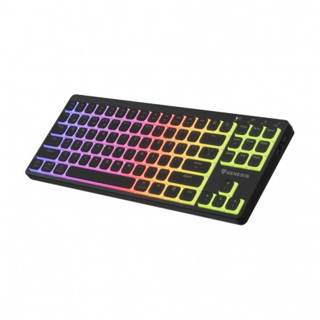 Genesis mänguklaviatuur Thor 430 TKL, juhtmevaba, Bluetooth, US, lineaarne, must