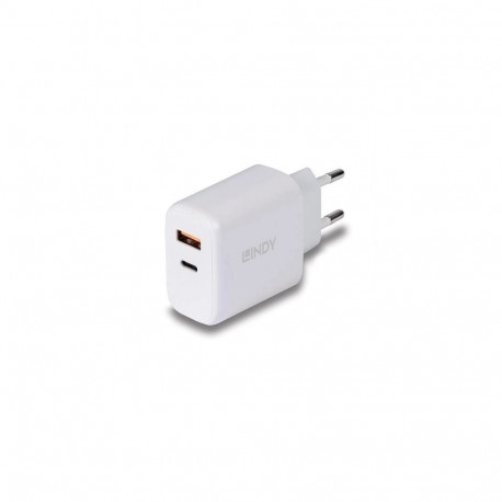 LINDY USB-laadija Type A & C 30W, valge