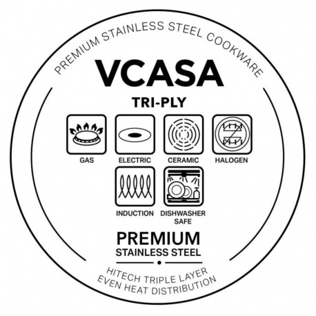 Garnek stal, śr.18cm 2.1l vcasa