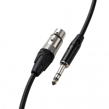 Audio Cable - Lindy 3m XLR Female to 6.3mm Male Cable, Black