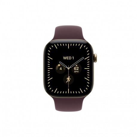 Apple Watch 12 5G 42mm Gold Ti, Burgundy Sport Band - S/M
