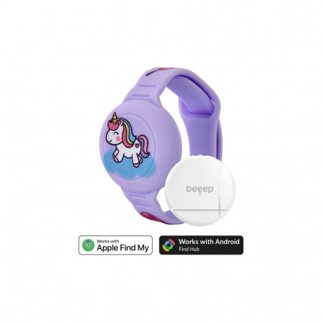 GPS Tracker Wristband - Beeep OneTag Unicorn Violetinė