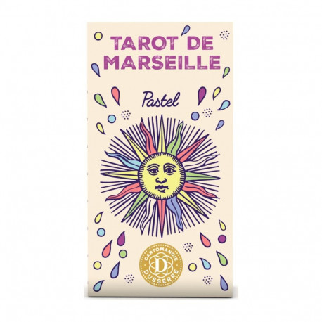 Tarot Card Deck - Dusserre Cartomancie Tarot de Marseille Pastel, 80 Cards, 65 × 120 mm