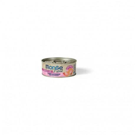 Monge Cat Natural Tuna with Shrimps in Jelly 80 g — complementary wet food for adult cats with tuna 