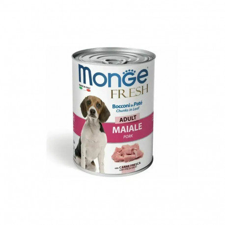 Monge Dog Fresh Adult Chunks in Loaf with Pork — complete wet food with pork for adult dogs, 400 g