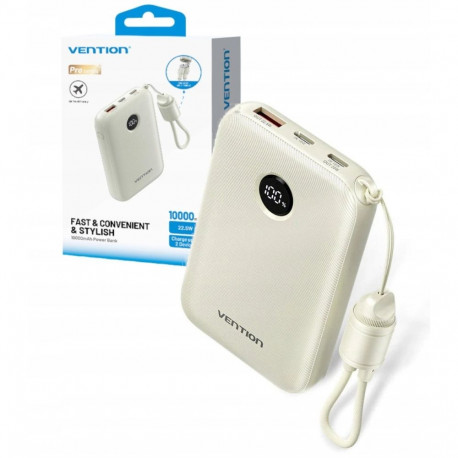 Vention 10000mAh Powerbank 2xUSB-C 1xUSB-A 22.5W  beige