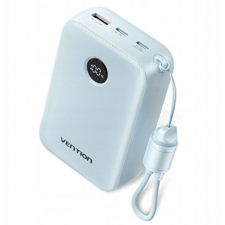Vention 20000mAh 2 x USB-C 1x USB-A with screen 22.5W blue