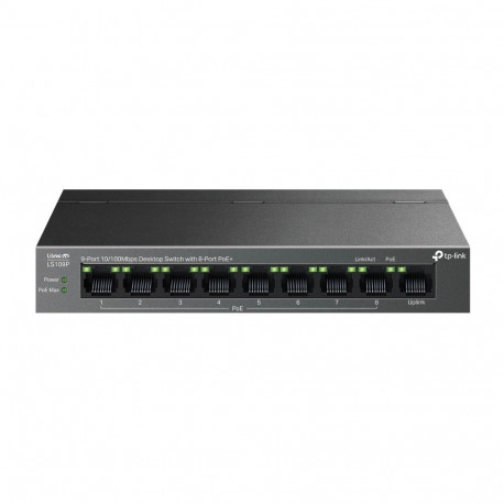 TP-Link võrgulüliti LiteWave LS109P haldamata Fast Ethernet (10/100) Power over Ethernet (PoE), must