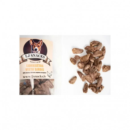 LJ Snacks Freeze-Dried Chicken Hearts 80 g