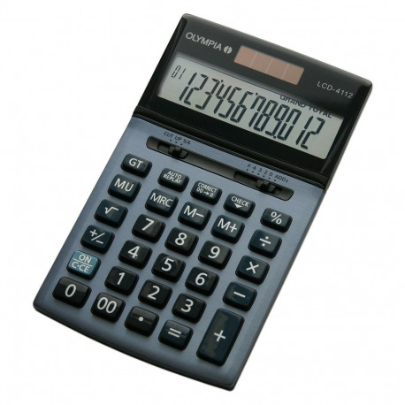 "OLYMPIA Tischrechner LCD-4112 stahlblau/schwarz"