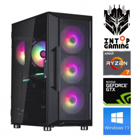 INTOP Ryzen 7 5700X 16GB 500SSD M.2 NVME+2TB GTX1650 4GB WIN11Pro