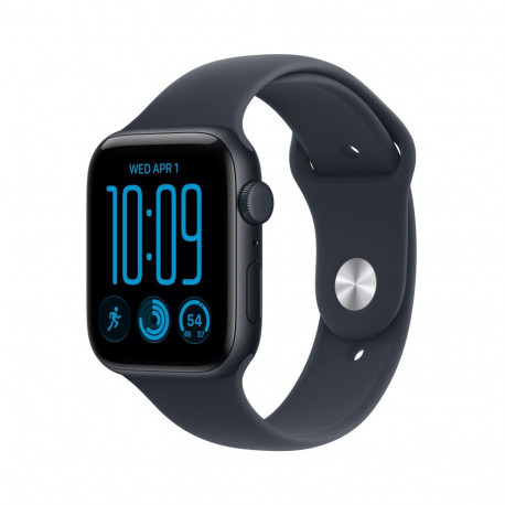 Apple Watch SE 3 GPS + Cellular 44mm Midnight Aluminium Case with Navy Blue Sport Band - S/M