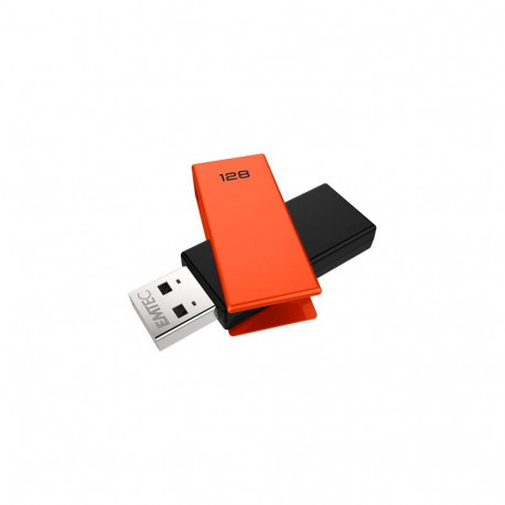 Emtec C350 Brick USB flash drive 128 GB USB Type-A 2.0 Black, Orange