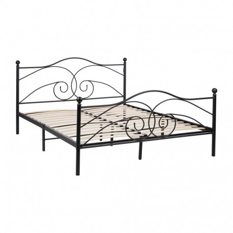 Metallvoodi MISTRAL 160x200cm, must