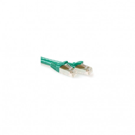 "Green 10 meter LSZH SFTP CAT6A patch cable snagless with RJ45 connectors"