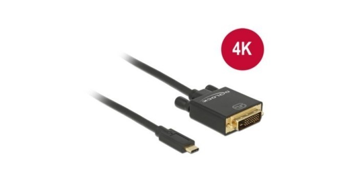 Cable USB-C -> DVI 24+1 M/M 1m 4K 30Hz