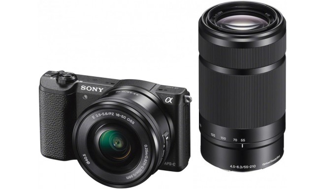 Sony a5100 + 16-50mm + 55-210mm Kit, black
