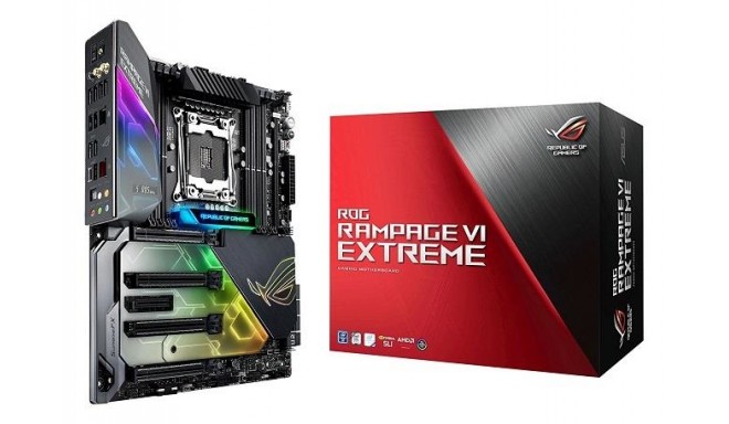 Asus motherboard ROG RAMPAGE VI EXTREME ,X299 EATX ,LED RGB, 3x M.2, DDR4 , USB 3.1