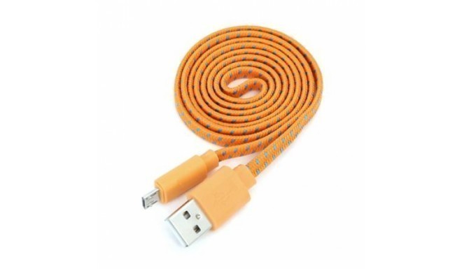 Omega кабель microUSB 1м, оранжевый (42326)