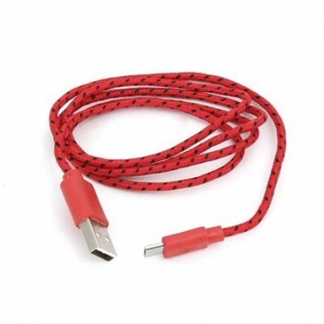 Omega kabelis microUSB 1m, sarkans (42321)