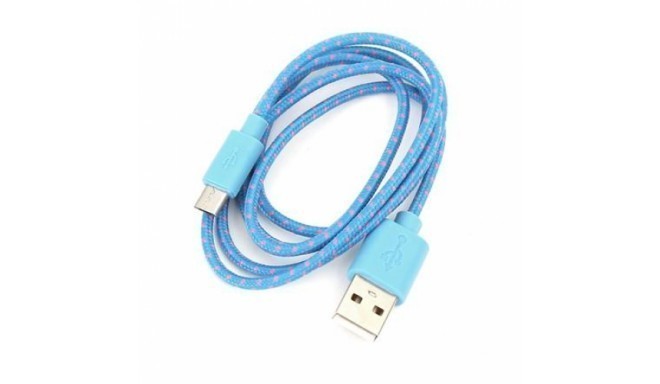 Omega кабель microUSB 1м, синий (42316)