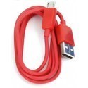 Omega cable USB - microUSB 1m, red (42335)