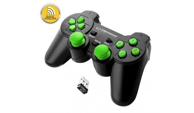 Esperanza controller EGG108G Gladiator PC/PS3, black/green