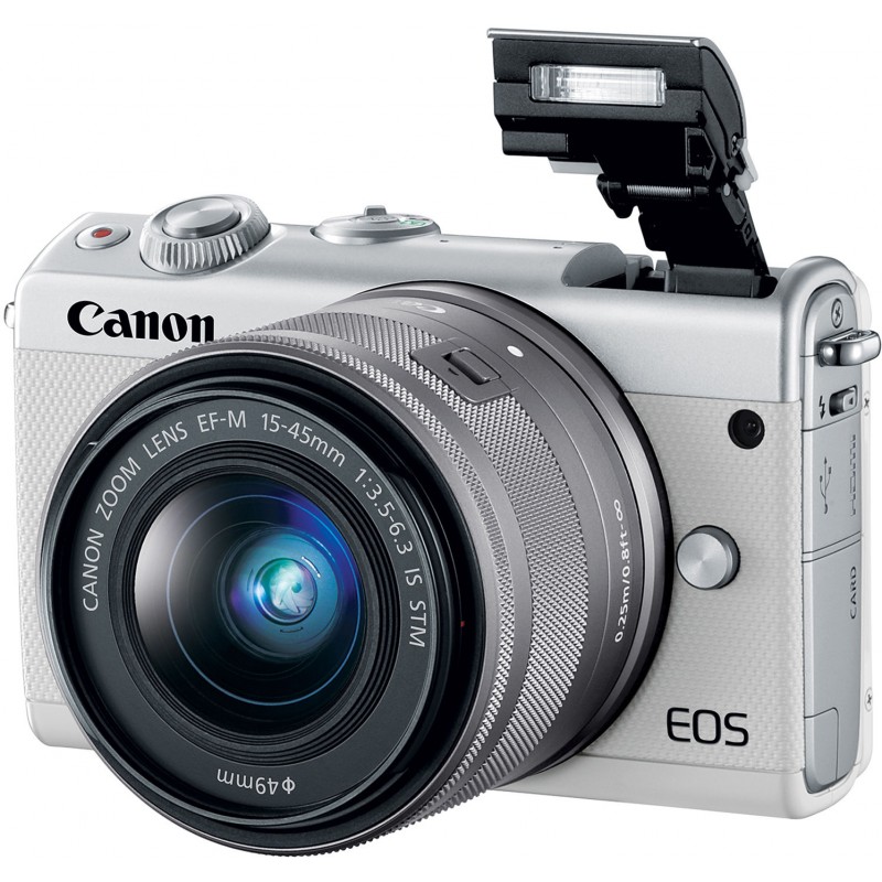 Canon EOS M100 + EF-M 15-45mm IS STM, white - Mirrorless cameras