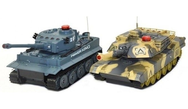The set of tanks fighting each other - German Tiger vs Abrams RTR 1:24