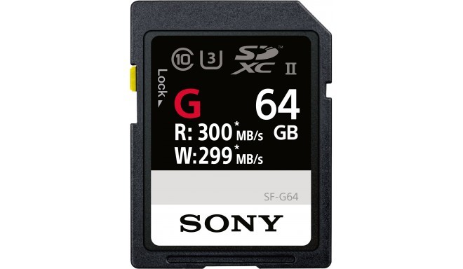 Sony карта памяти SDXC 64GB Professional UHS-II Class 10