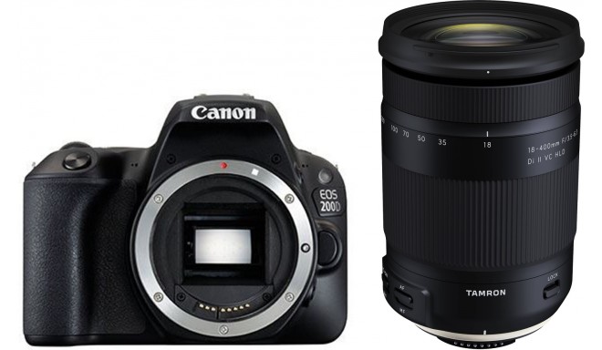 Canon EOS 200D + Tamron 18-400 мм, черный