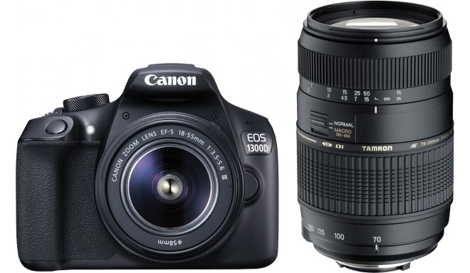 Canon EOS 1300D + 18-55mm DC + Tamron 70-300mm Di LD