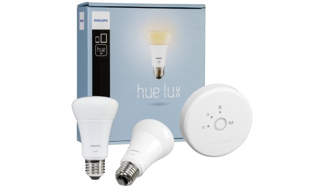 Philips Hue Lux LED Lampe E27 Starter Set incl. Bridge 1.0