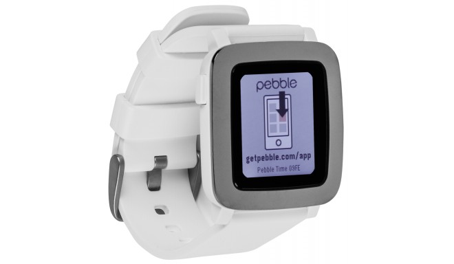 Pebble Time Smart Watch white