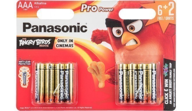 Panasonic Pro Power baterija LR03PPG/8B (6+2) AB