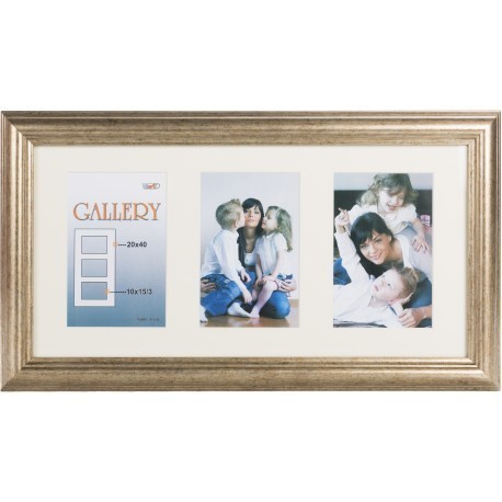 Photo frame Ema Gallery 20x40/3/10x15, bronze (VF3968)