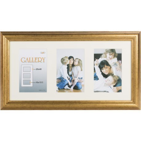 Photo frame Ema Gallery 20x40/3/10x15, gold (VF3967)