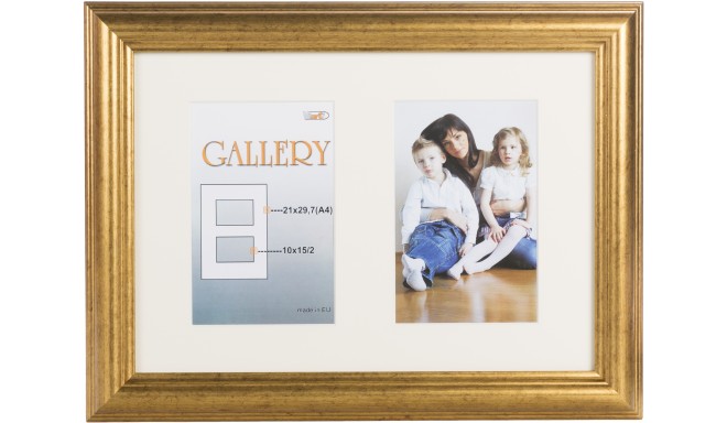 Photo frame Ema Gallery 21x29,7/2/10x15, gold (VF3967)