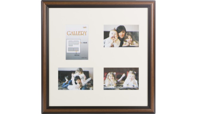 Photo frame Ema Gallery 40x40/4/10x15, brown (VF3969)