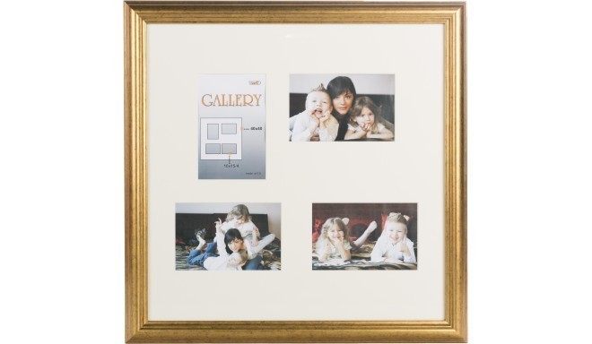 Photo frame Ema Gallery 40x40/4/10x15, gold (VF3967)