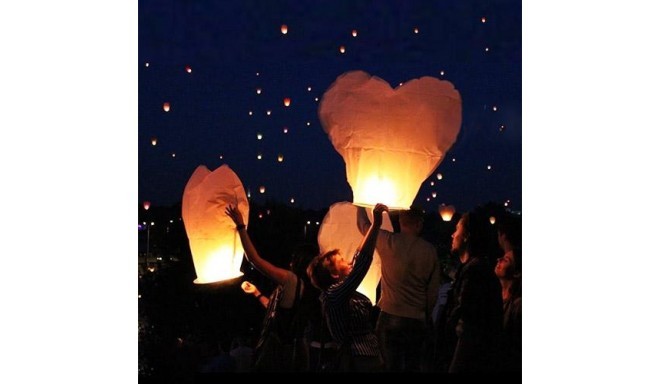 Heart-Shaped Sky Lantern